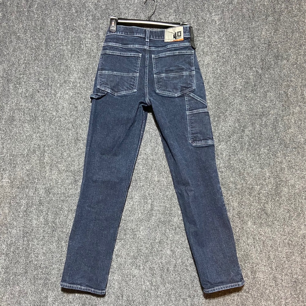 40 Grit by Duluth Trading Mens Slim Fit Carpenter Jeans Dark Indigo 28x29 23738
